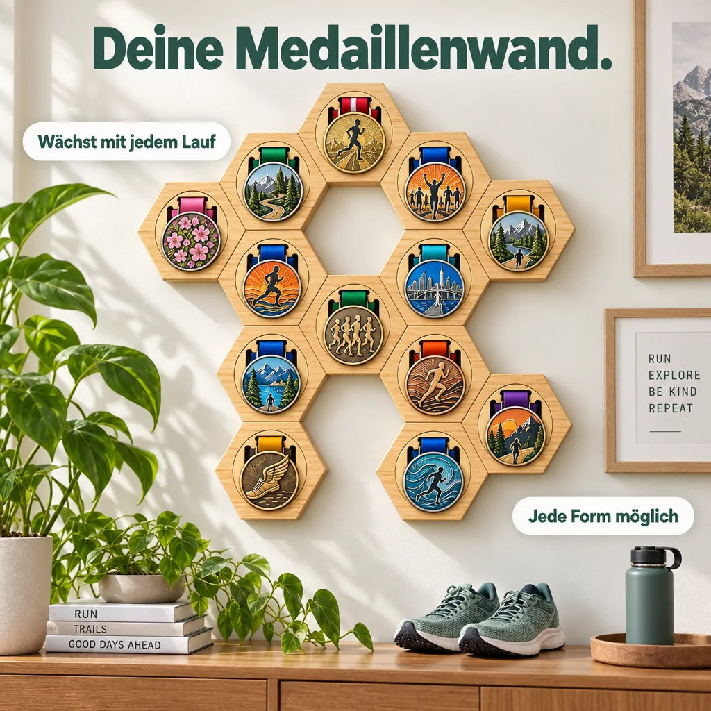 Deine Medaillenwand – wächst mit jedem Lauf